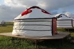 Floral Comfortable Yurt Tent House With National Features External Decorated