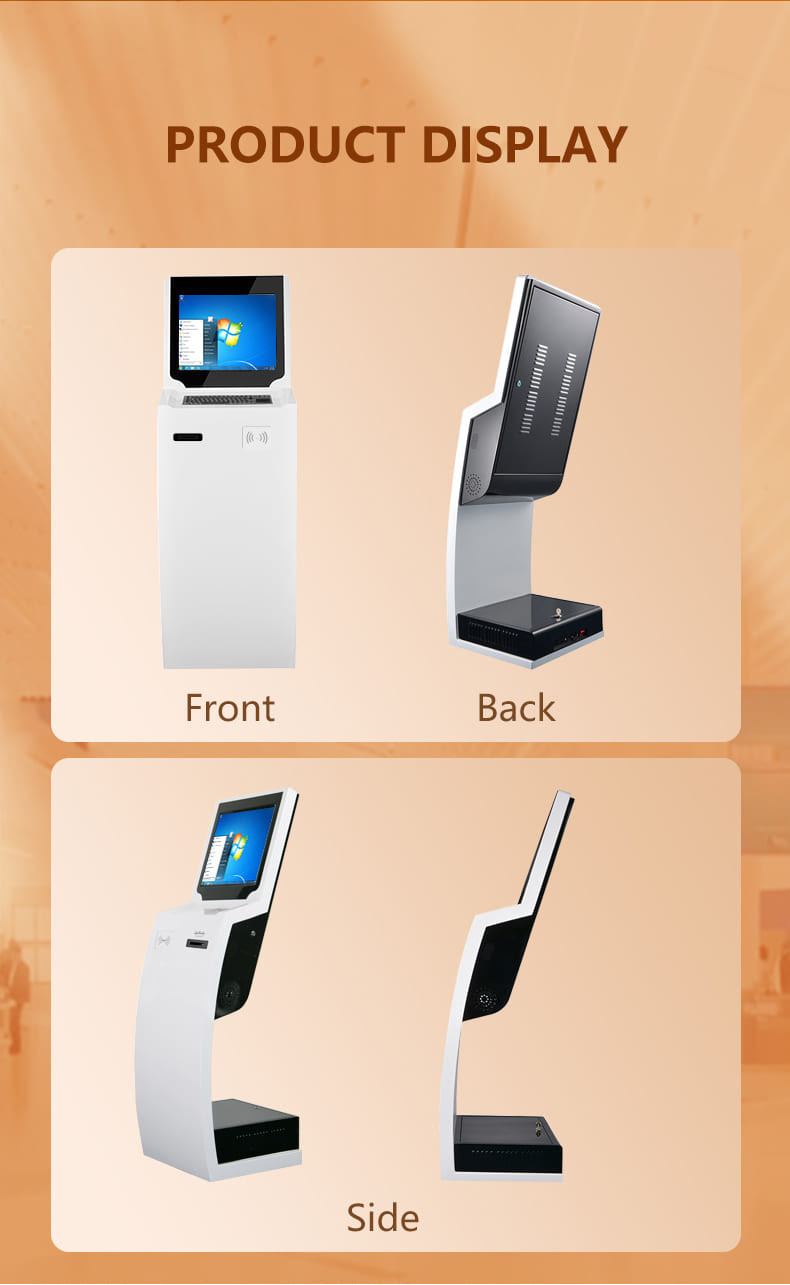 19 Inch Self Service Ticket Collect Terminal Touch Screen Self Service Kiosk