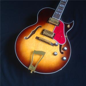 Quality New Arrival brown electric guitar 6 strings with gold pickup wholesale