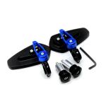22mm Blue Glass CNC Bike Motorcycle Modified Side Mirror Rearview Side Mirrors