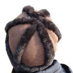 Sheepskin Winter Beanie Hats , Female Fur Headwear Beanie Plain Pattern