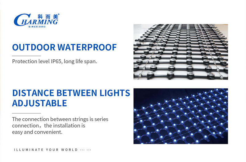 Multiscene IP65 LED Net Screen , Aluminum Alloy Flexible LED Curtain Display