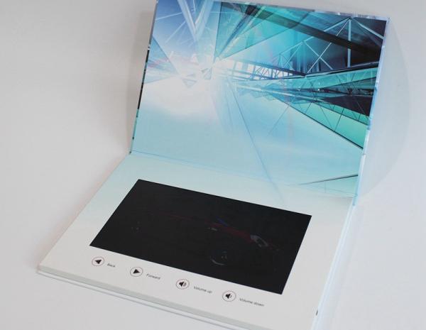IPS 1024*600 Touchscreen LCD Brochure Video Card 10 Inch For Advertising /
