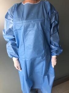 Quality Dust Proof Non Woven Isolation Gown , Blue Surgical Protective Clothing wholesale