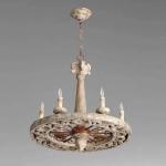 America cottage Farmhouse vintage wheel wooden chandelier woodern lamp(WH-CI-115