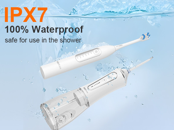 Professional 2-in-1 Sonic Teeth Cleaning Combo Soft Bristle Electric Toothbrush Water Flosser Whitening Waterproof Household