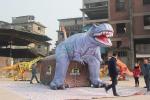 Artificial Sponge Material Cute Dinosaur Door Life Size Sunproof Windproof