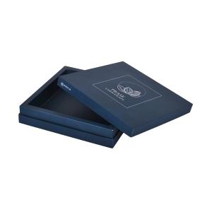 Quality Dark Blue Paperboard Chocolate Paper Boxes Square Shape 2mm Thick Eco Friendly wholesale