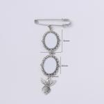 Sublimation Blank Metal Brooch Pendants Sublimation Brooches Pendant