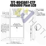 4.3 Inch TFT 480x800 Intelligent Serial Screen Pcap Monitor