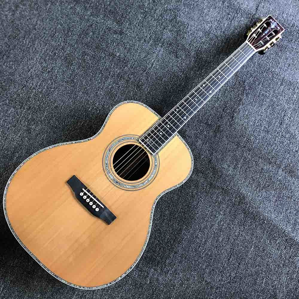 Custom Solid Cedar Top 42c OM Style Acoustic Guitar
