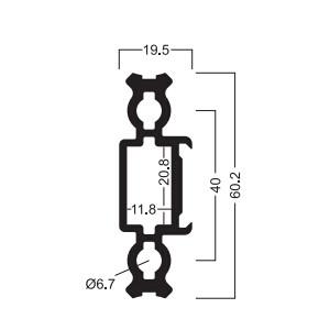 Quality M1230 Octanorm Similar Drawing Connector Bar for Maxia System Aluminum Profile, Aluminum Exhibition Booth Profiles wholesale