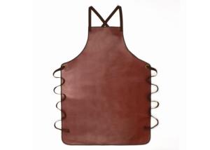 Quality Waterproof Anti Oil Supermarket Real Leather Apron wholesale