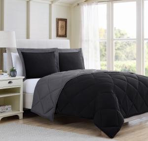 Quality Black Grey Microfiber Comforter Queen Size Black Microfiber Comforter Pre Washable wholesale