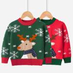 Fall Winter Boys Clothes Toddler Pullover Cartoon Sweaters Knitted Christmas