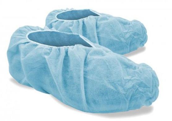 Fluid Resistant Disposable Protective Shoe Covers For Clean Room / Healthcare