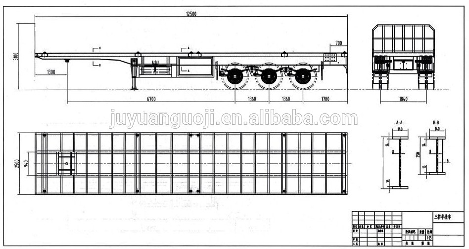 3 Axles Flatbed Dropside Side Wall Open Lorry Semi-Trailer for Bulk Cargo Carrier Moving