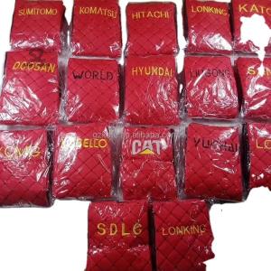 Quality Universal CAT PC EX DH SK SH Excavator Spare Parts Cabin Seat Cover for in Black and Red PU Material wholesale