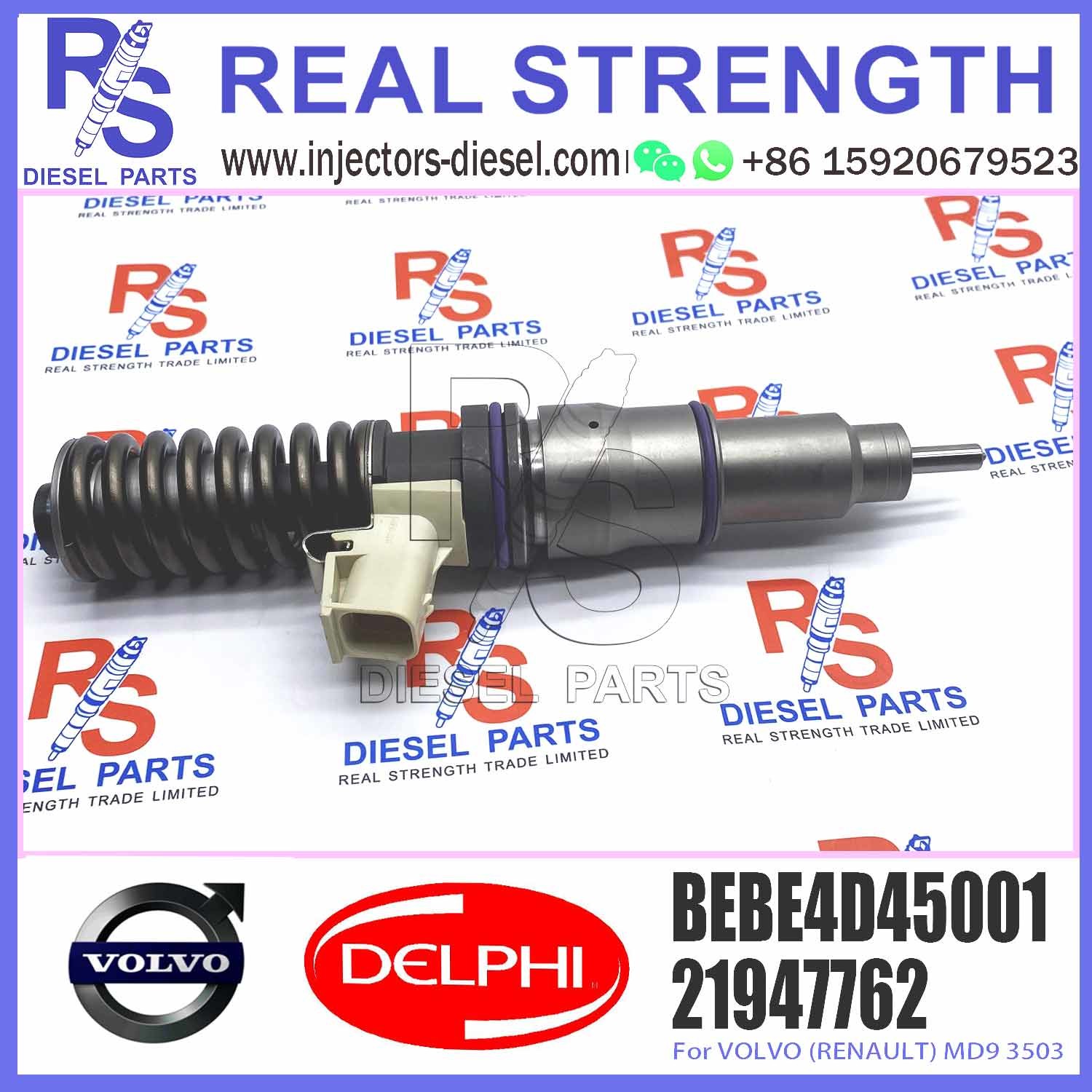 Diesel Fuel Injector 21947762 BEBE4D45001 E3.18 for V-O-L-V (RENAULT) MD9 3503