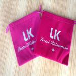 Custom Logo Cosmetic Jewelry Washable Velvet Drawstring Bag