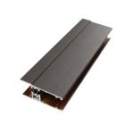 Wood Finish Aluminium Furniture Profiles Bedroom Wardrobe Sliding Door Profiles