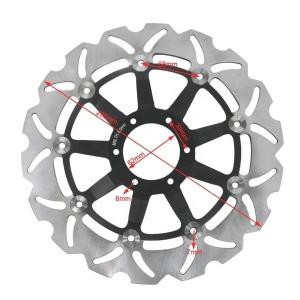 Quality 6 Mounting Holes 296MM Stainless Steel Motorcycle Floating Brake Disc Rotor for Honda CBR F 600 Crossrunner 800 VFR 800 wholesale