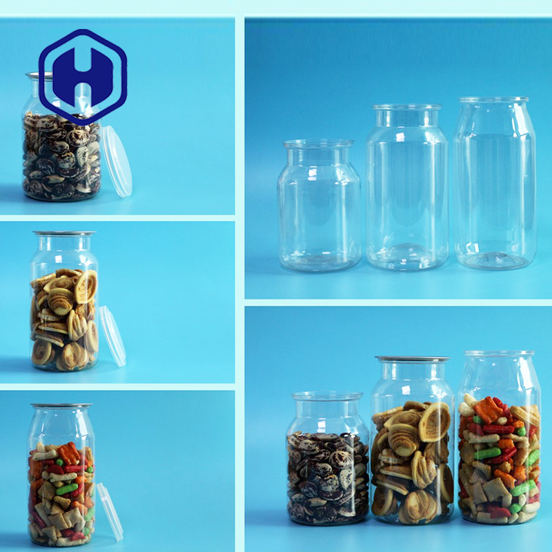 211# 720ml Airtight PET Plastic Can Spice Packaging With Easy Open End PE Cap