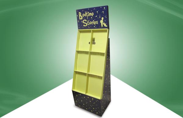 Cheap Stable Free Standing Display Unit , Cardboard Floor Display Racks Recyclable for sale