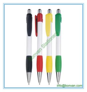 Quality colored grip plastic advertising ballpen, from hangzhou factory wholesale