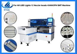 Quality 45000CPH SMT Pick And Place Machine 12 Nozzle Heads 28 Feeder Stations For LED Lights wholesale