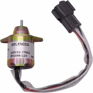 Quality 1503ES-12S5SUC12S 12V Fuel Shut Off Solenoid Valve 119233-77932 For Yanmar Excavator Spare Parts wholesale