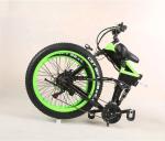 26 Inch Fat Tire Electric City Bike Front Suspension 21 Speed Foldable Ebike