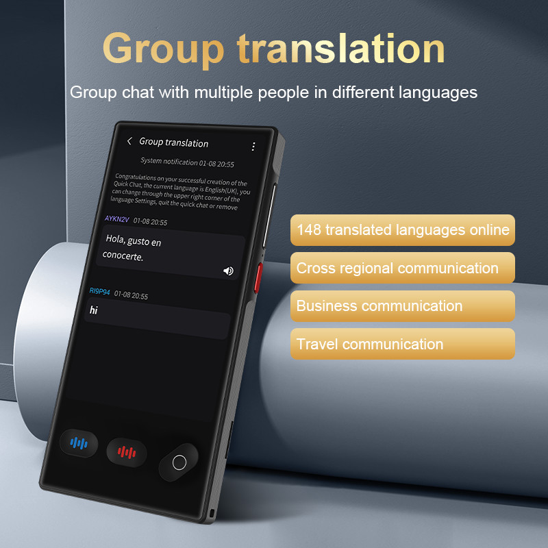 S35 AI Voice Smart Translator 4inch Portable ChatGPT Photo Scan Offline Translate Machine