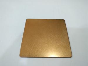 China Pvc coating Rose gold sand blasting finish stainless steel sheet plate for decoration on sale