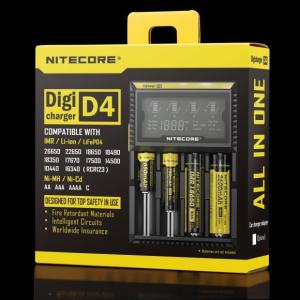 Quality Nitecore D4 LCD intelligent battery charger for IMR/Li-ion/Ni-MH/Hi-Cd and LiFePO4 rechargeable batteries wholesale