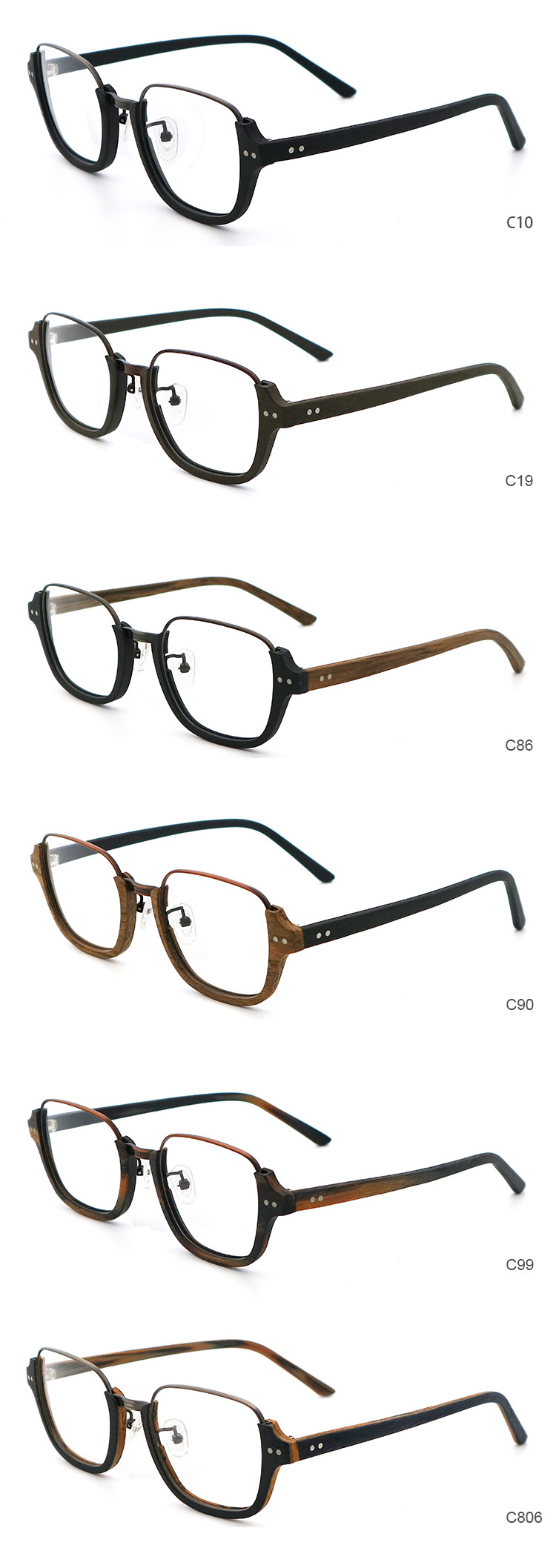 Latest Styles Polygons Full-rim Frame Acetate Optical Frames MR 5358
