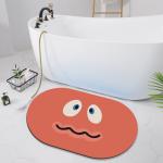 Oval Expression Bathroom Waterproof Carpet Indoor Entrance Mat 40*60cm 45*70cm