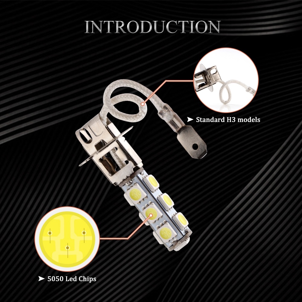 Super Bright H1 H3 9pcs 160LM LED Fog Light Bulbs