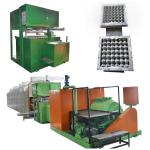 Egg Tray Forming Machine Small Capacity 2colors Aluminum Molds 75kg/H