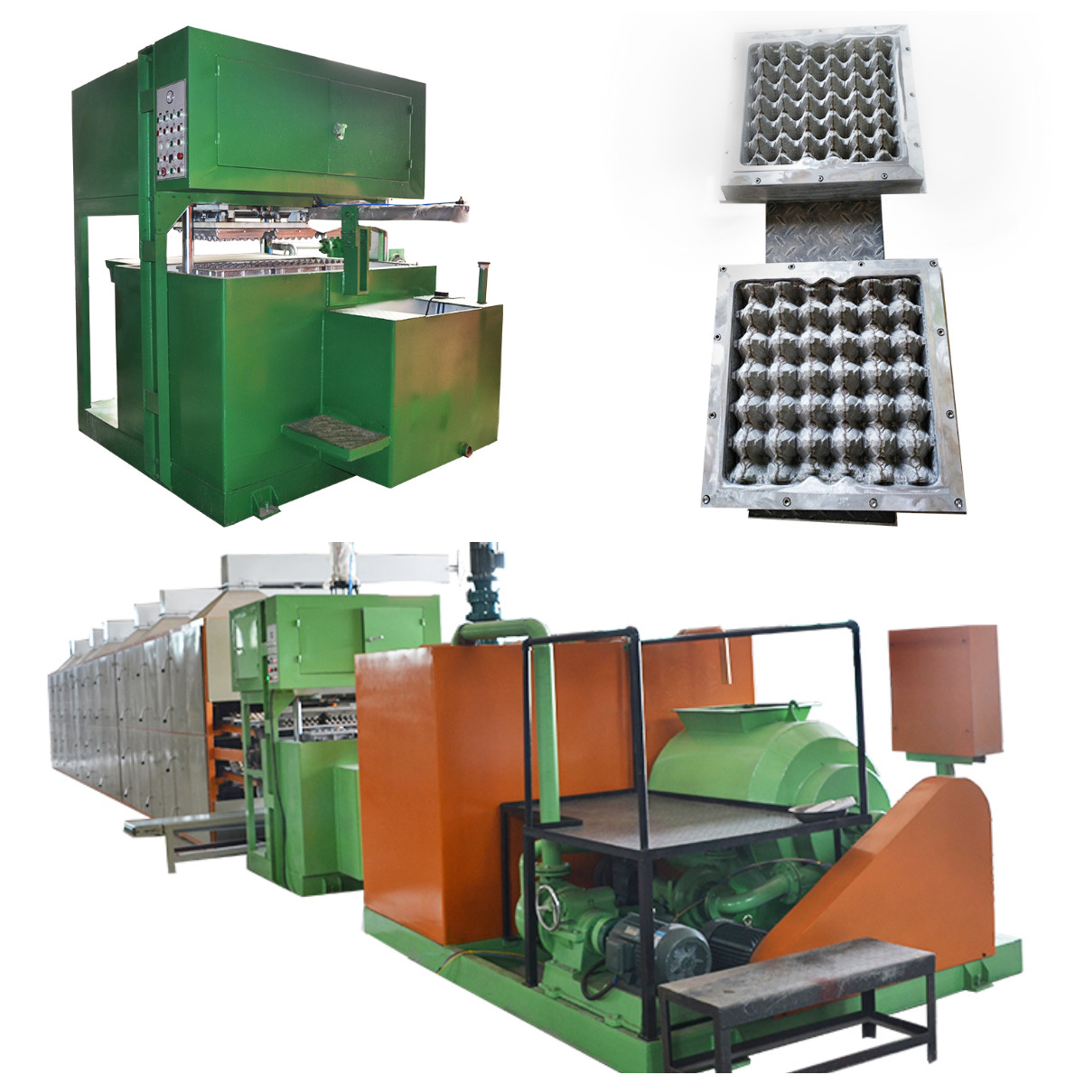 20KW Egg Carton Making Machine Aluminum Molds Egg Tray Machine