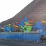Large Stainless Steel Fish Sculpture With Blue Painted Surface For Outdoor