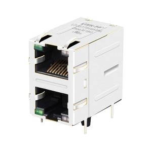 Quality LPJG17549A8NL 1000 Base-T Green/Green&amp;Yellow LED 2X1 Port RJ45 Female Connectors wholesale