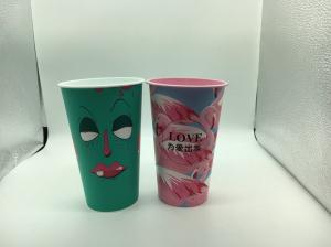 Quality Printed Disposable Plastic Cups Hot Drink UV Printing Customized Logo wholesale
