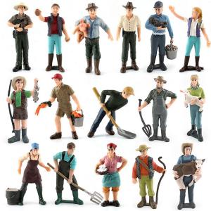 Quality 16 PCS People at Work Model Toy Pretend Professionals Figurines Career Figures Individually Hand-Painted People Toys wholesale