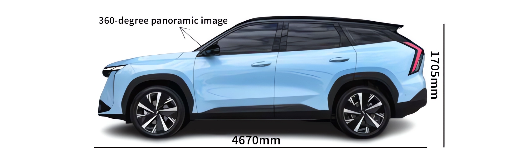 Electric Geely Boyue L SUV 5 Seater Gasoline Powered Hybrid 1.5T Fast Speed Exterior Rearview Mirror Maximum Power 200-250Ps