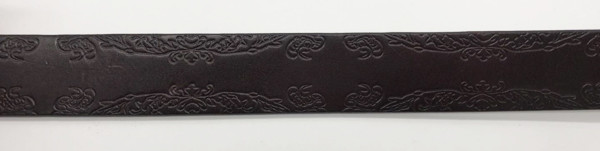 Soft Hand Feeling Embossed Leather Belt 3.2cm Width With 183g Weight