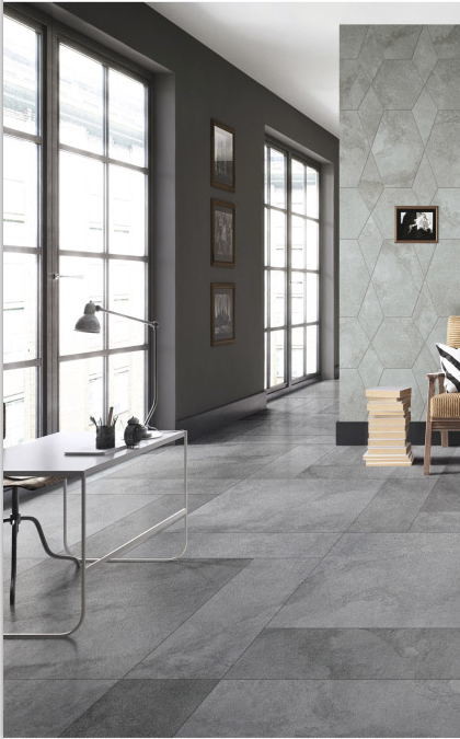 60*60cm Wear-Resistant Stone Look Porcelain Tile Black Color Matte Ceramic Floor Tile For living Room
