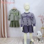 New Style Kids Children Winter Clothing Set Knitting Cardigan Skirt Baby Girl