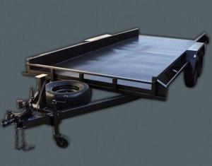 Quality Heavy Duty 14x6 Tandem Car Carrier Trailer , Flatbed Car Hauler Trailer 4 Wheel wholesale