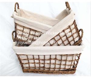 Quality 2016 wicker bread basket wicker fruit basket willow food basket wholesale